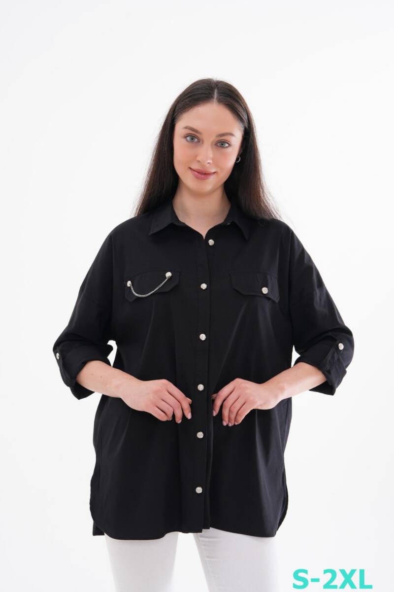  Koszula damska (Turecki produkt) Roz S-2XL, 1 Kolor  Paczka 5 szt